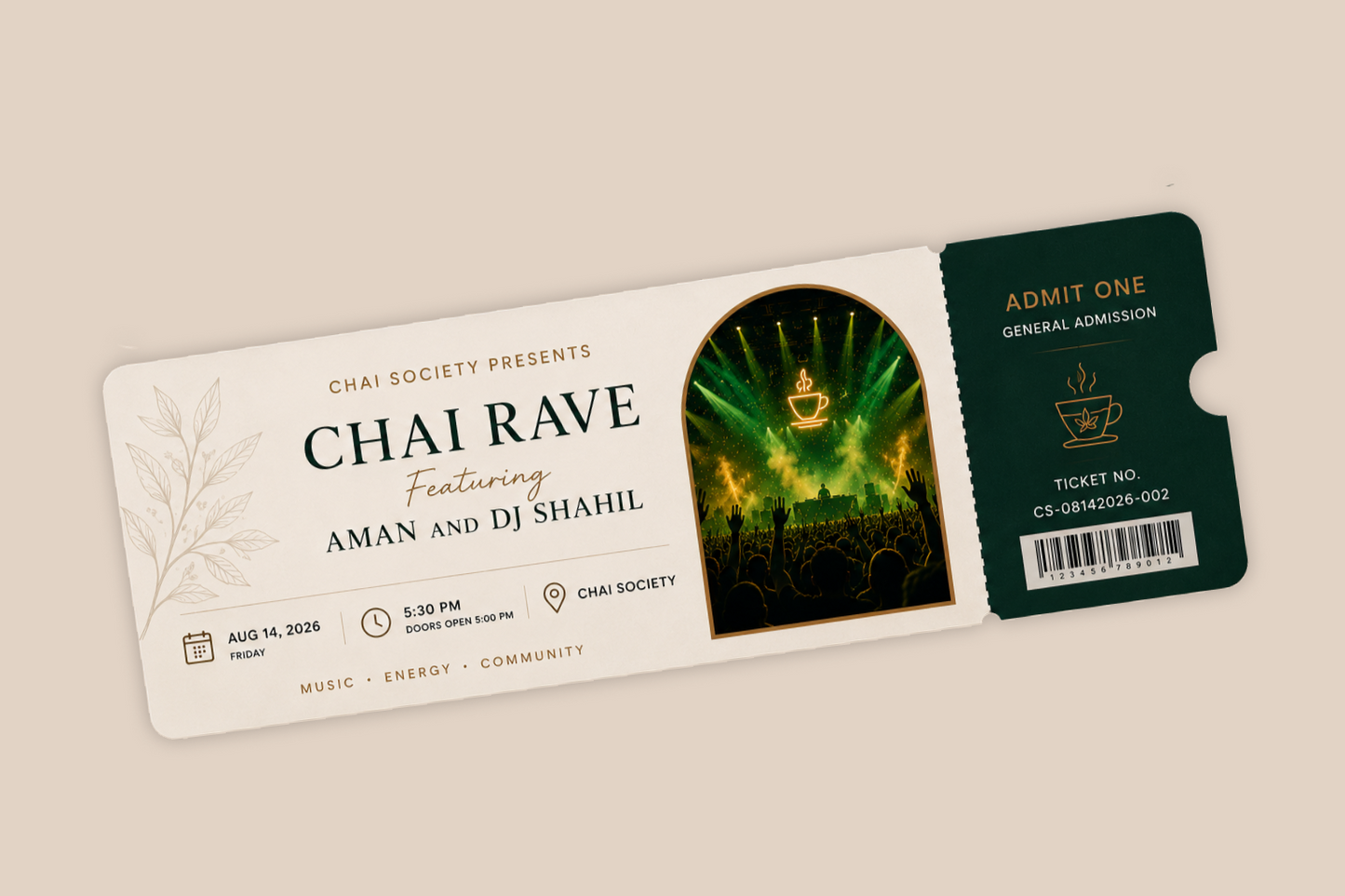 CHAI RAVE PASS